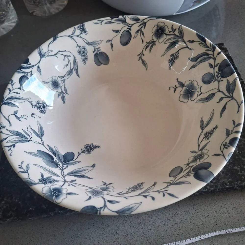 Vintage Claytan Blue Floral Ceramic Flatware Set of 7 pcs - Picture 11 of 13